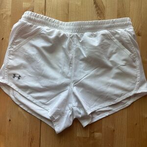 White Under Armour Running Shorts
